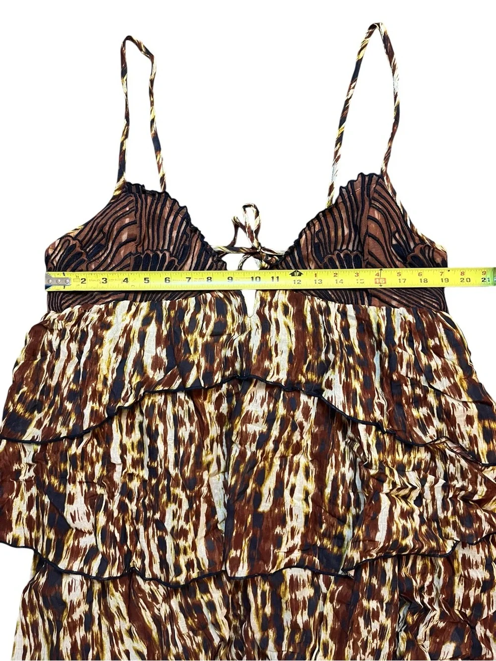 Anthropologie Women’s Large Celandine Shell Cutout Mini Babydoll Dress MSRP $138